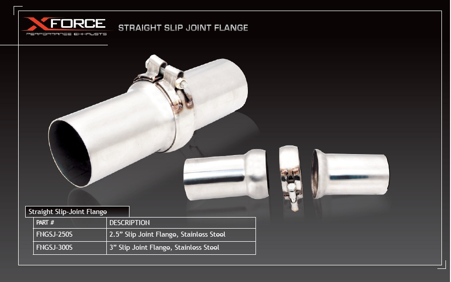 Exhaust Accessories with 2.5" Slip Joint Flange, Stainless Steel