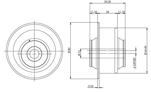 Go to Front Control Arm Lower-Rear Double Offset Bush Kit to suit VAG MQB Platform Vehicles with Alloy Subframe