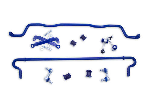 22mm and 22mm Front and Rear Adjustable Sway Bars & Link Kit