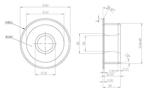 Go to Front Control Arm Lower Rear Standard Bush Kit to suit VAG MQB Platform Vehicles with Steel Subframe