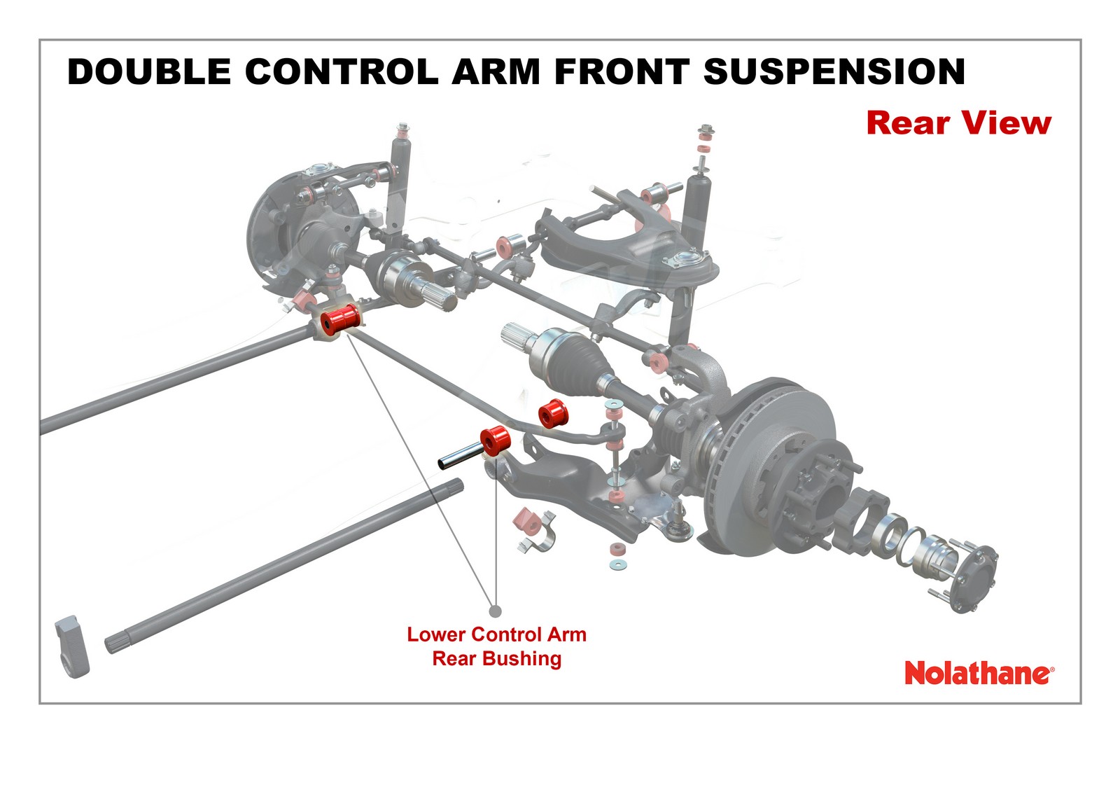 Front Lower Control Arm - Inner Rear Bushing Kit to Suit Toyota Land Cruiser 100 Series IFS