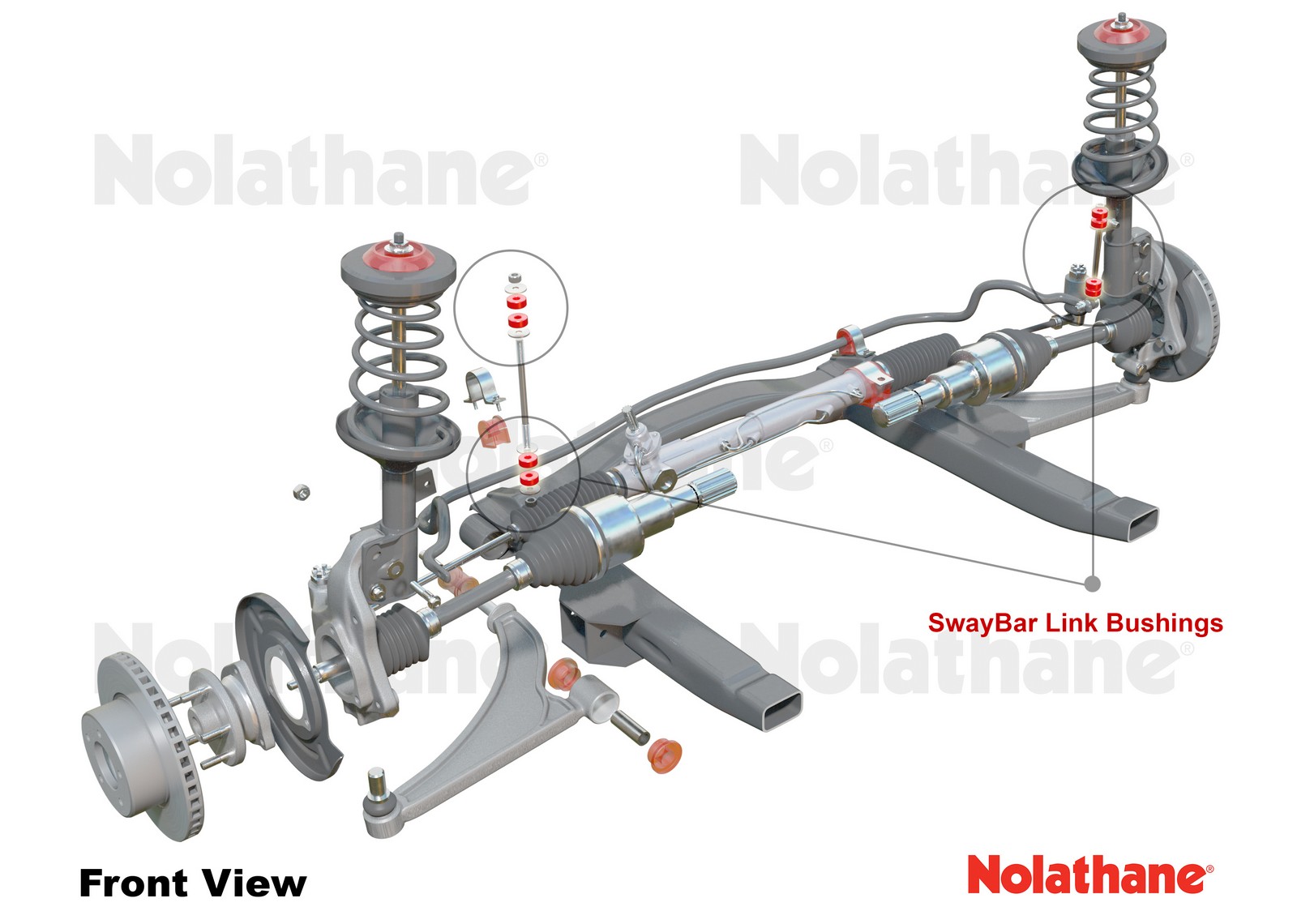 Front Sway Bar Link - Bushing Kit to Suit Subaru Forester, Impreza, Liberty and Outback
