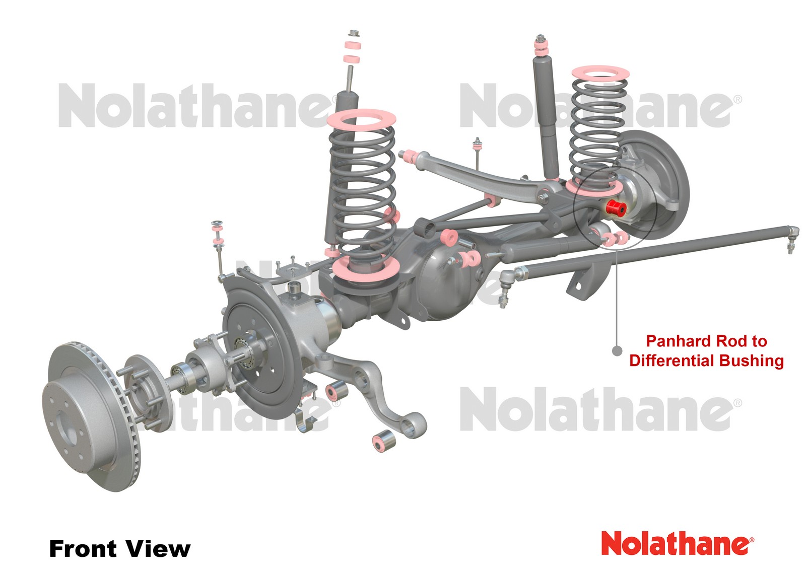 Panhard Rod - To Differential Bushing Kit to Suit Nissan Patrol GU