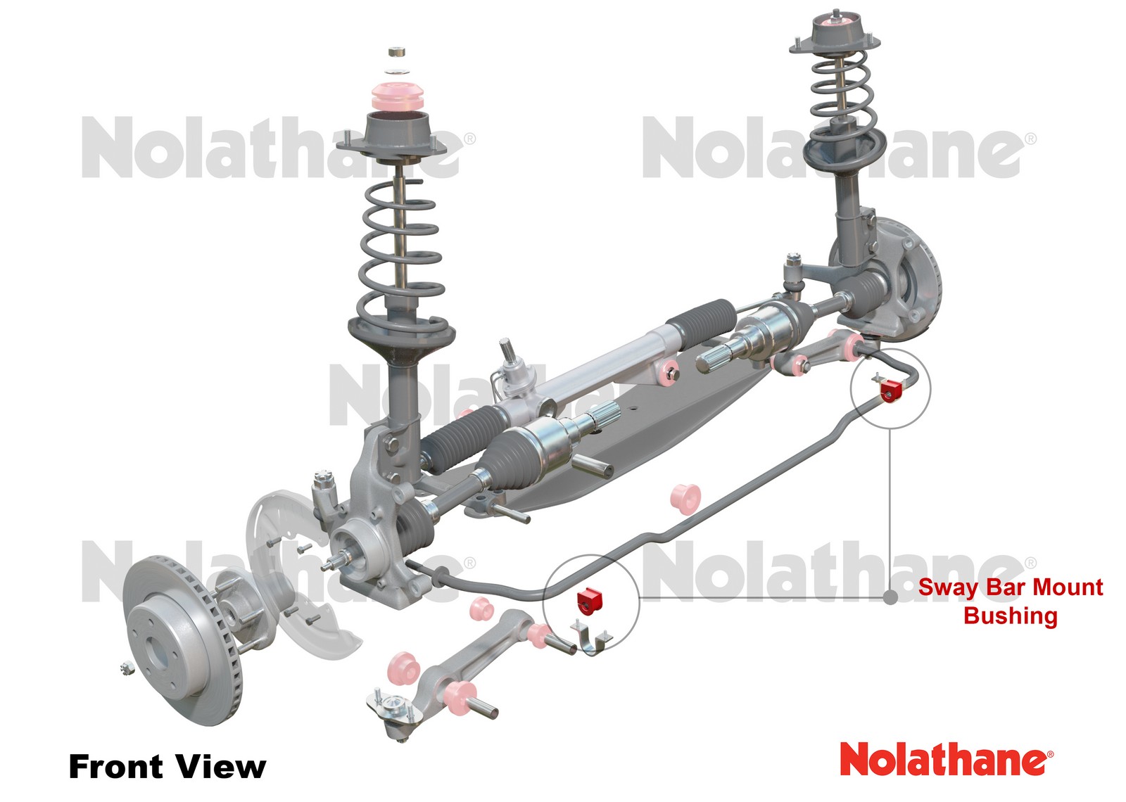 Front Sway Bar Mount - Bushing Kit 27mm to Suit Holden Apollo and Toyota Camry