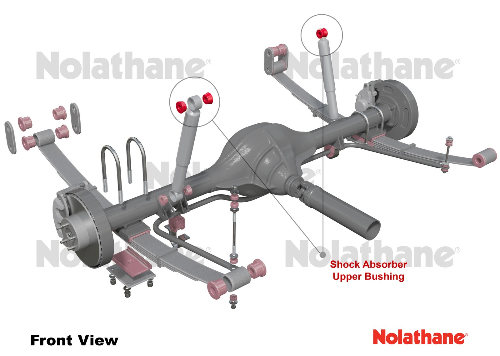 Rear Shock Absorber - Upper Bushing Kit to Suit Nissan Navara D40 2wd/4wd