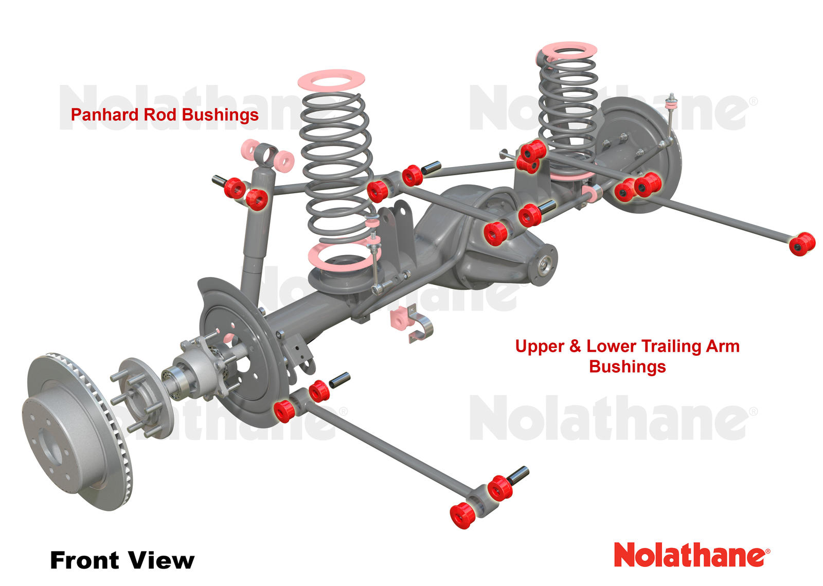 Trailing Arm/Panhard Rod - Bushing Kit to Suit Toyota LandCruiser 100 Series