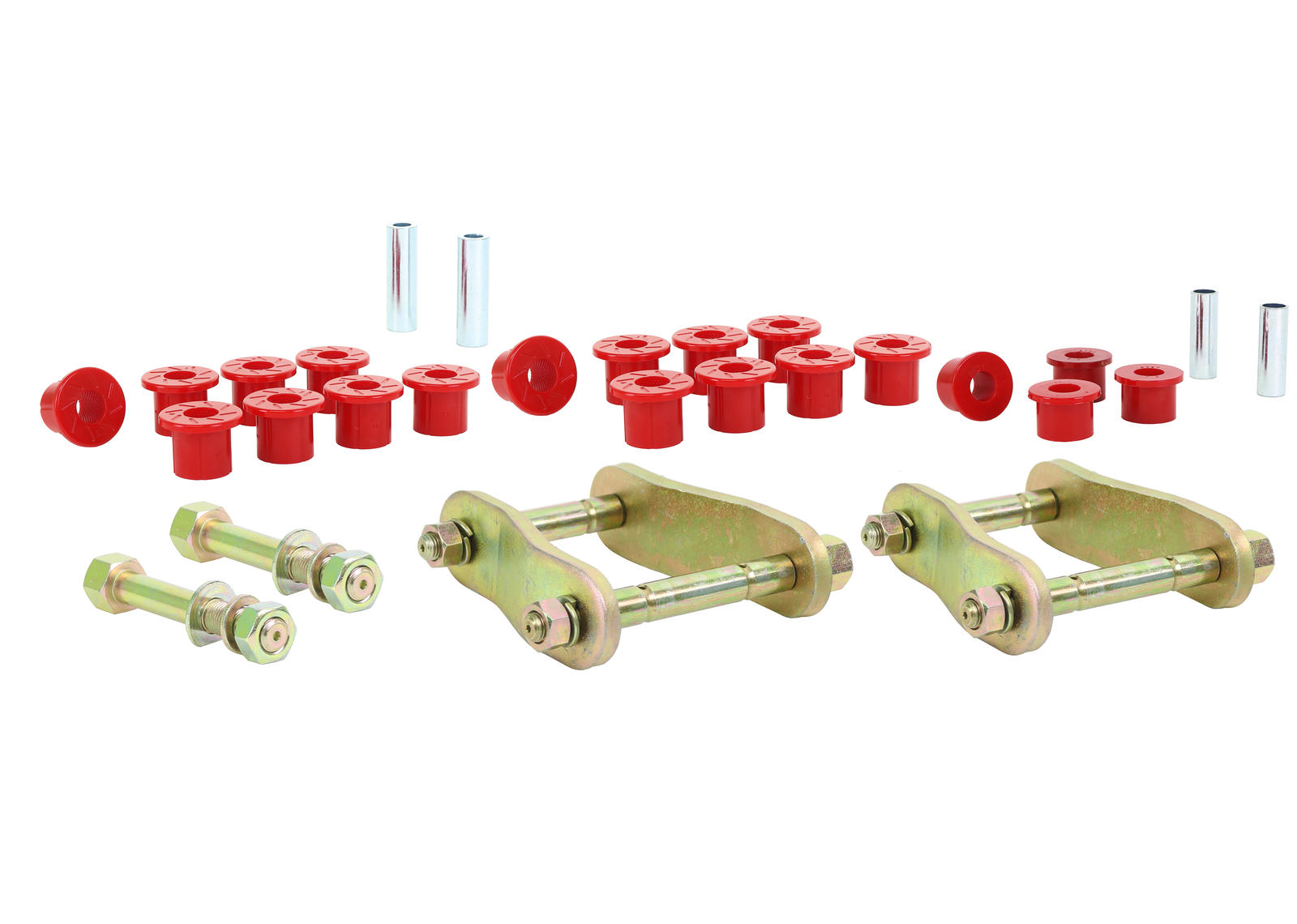 Rear Leaf Spring - Bushing and Greaseable Shackle/Pin Kit to Suit Nissan Navara D22 4wd