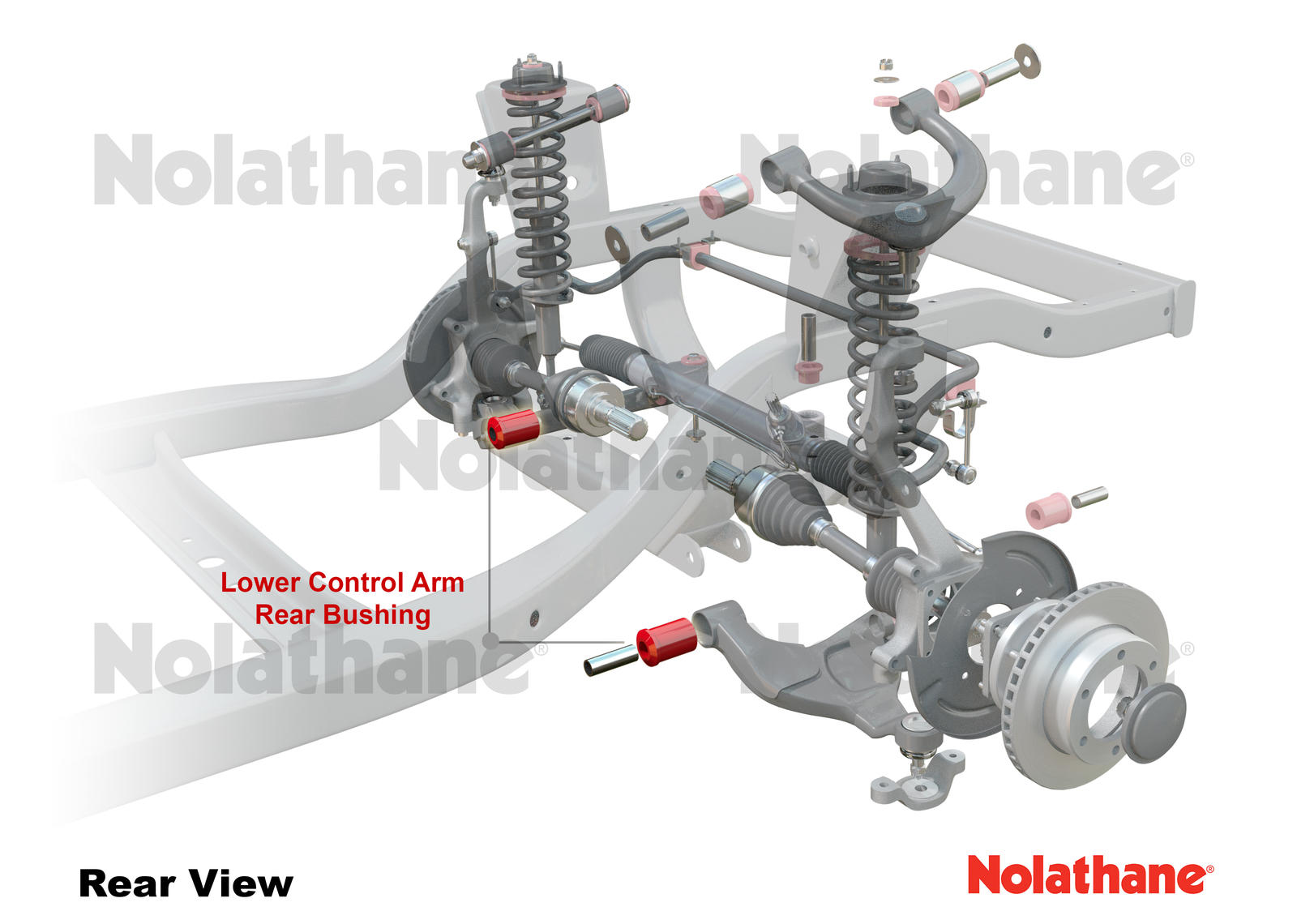 Front Lower Control Arm - Inner Rear Bushing Kit to Suit Holden Colorado, Rodeo and Isuzu D-Max, MU