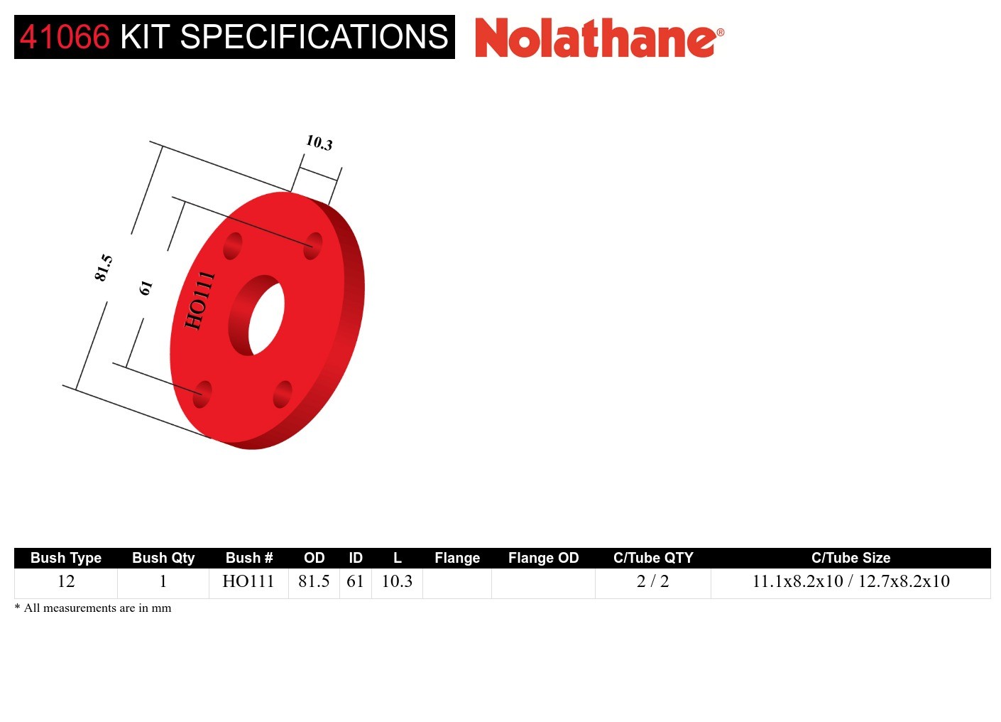Front Steering Coupling - Bushing Kit to Suit Ford Falcon/Fairlane XP-XF