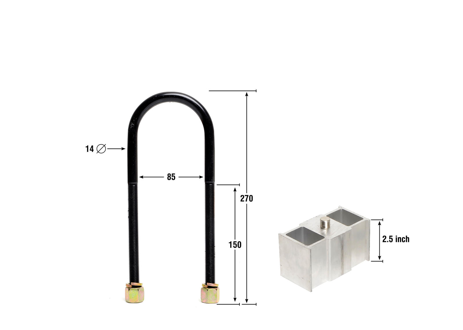 Rear Lowering Block - Kit 2.5