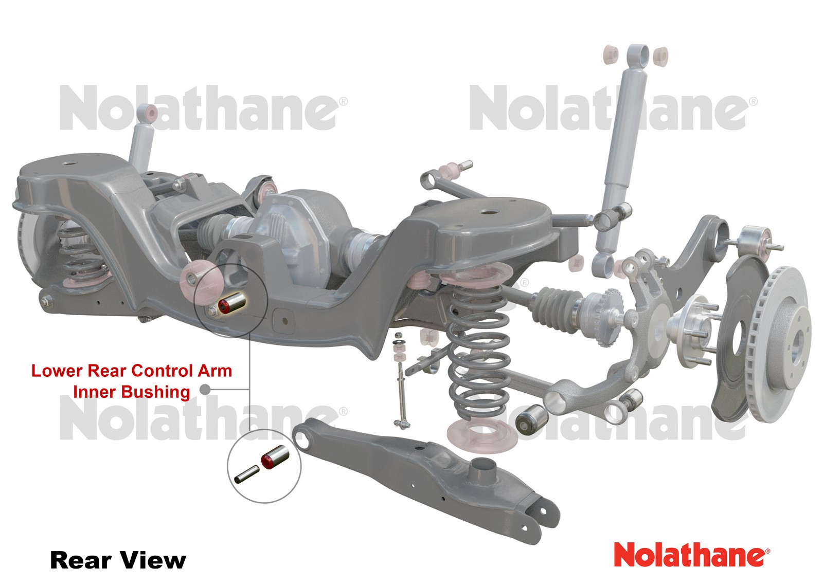 Rear Control Arm Lower Rear - Inner Bushing Kit to Suit Audi, Seat, Skoda and Volkswagen PQ35 Fwd/Awd