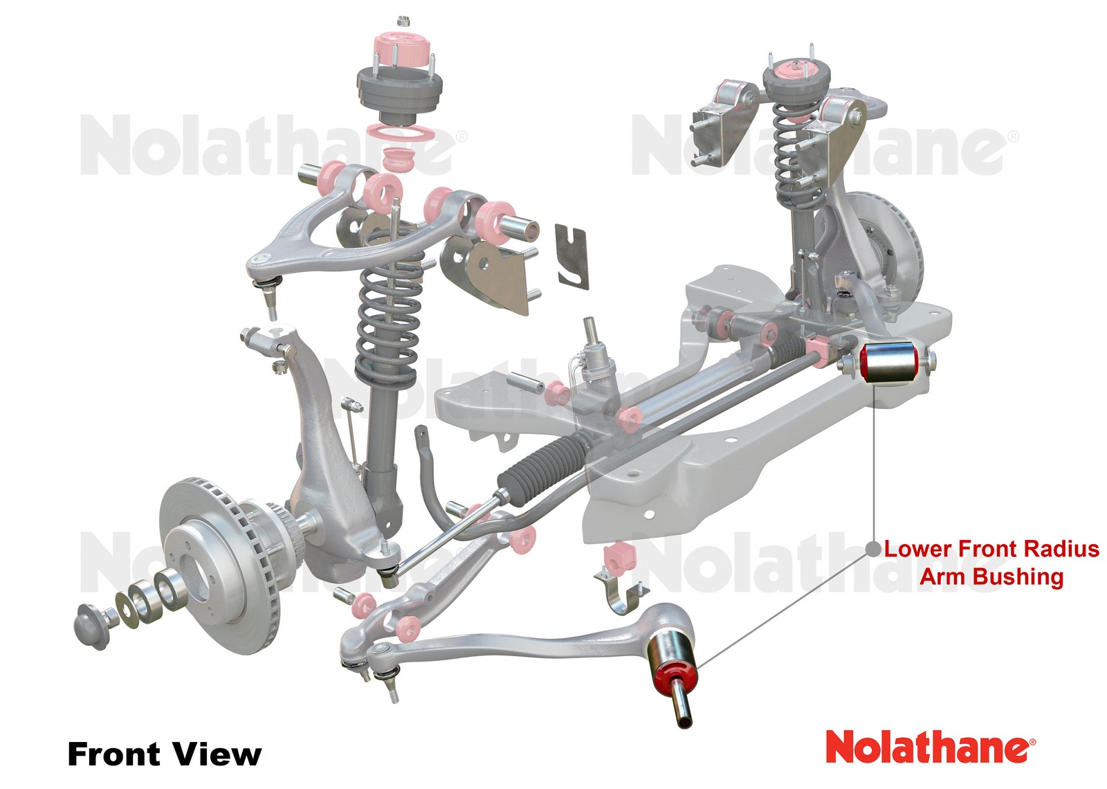 Front Radius Arm Lower - Bushing Kit Double Offset to Suit Mazda6 GG, GY