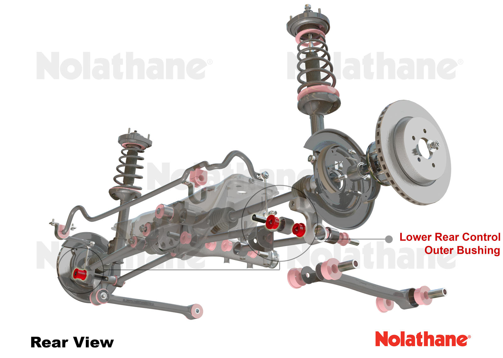 Rear Control Arm Lower Rear - Outer Bushing Kit to Suit Toyota Camry, Aurion and Kluger