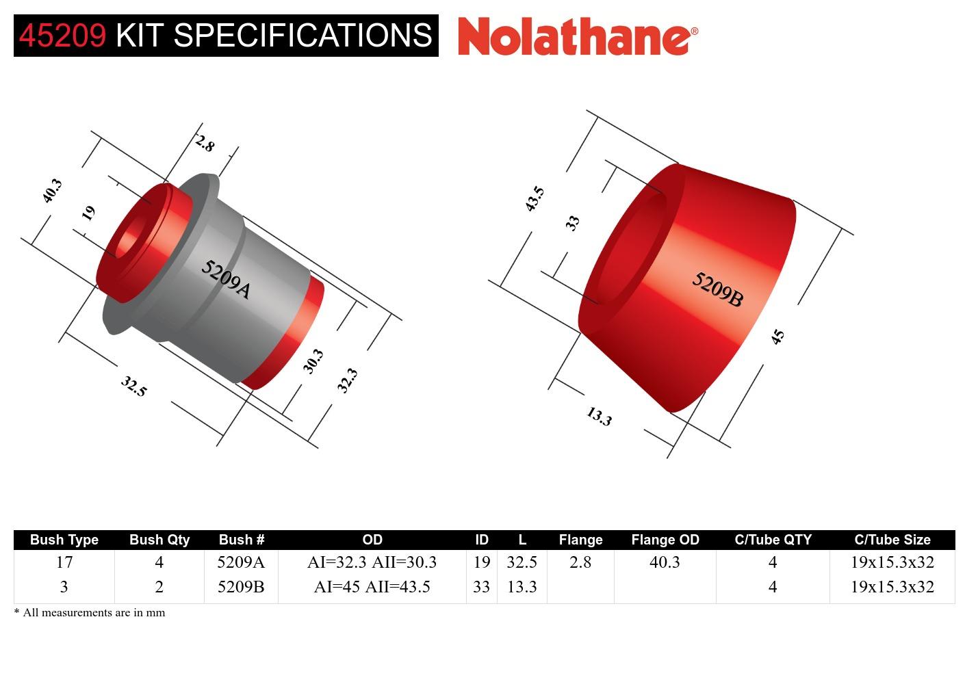 Control Arm Lower - Inner Bushing Kit to Suit Chrysler Galant GA-GD
