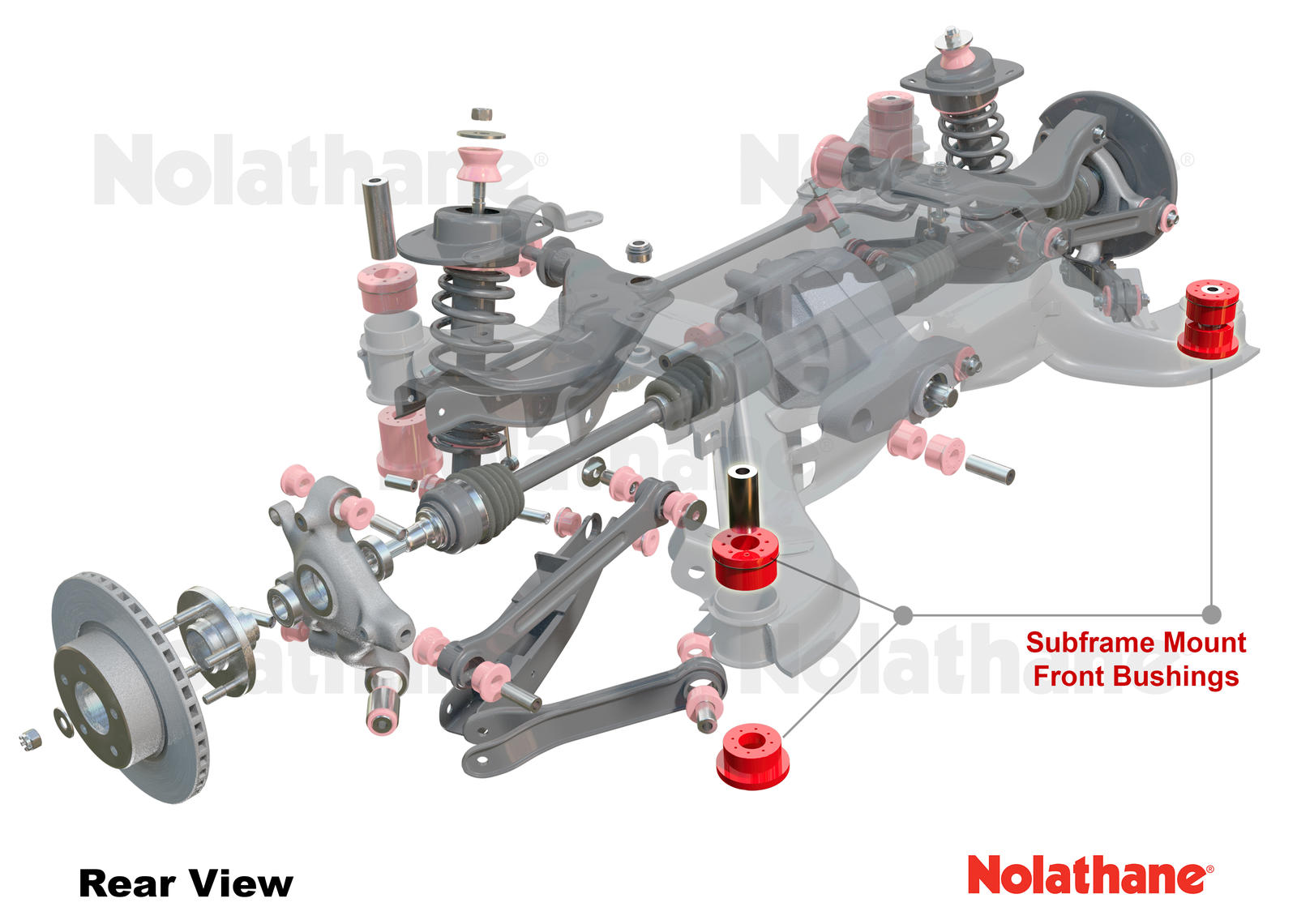 Rear Subframe - Bushing Kit to Suit Nissan 350Z, Skyline and Stagea