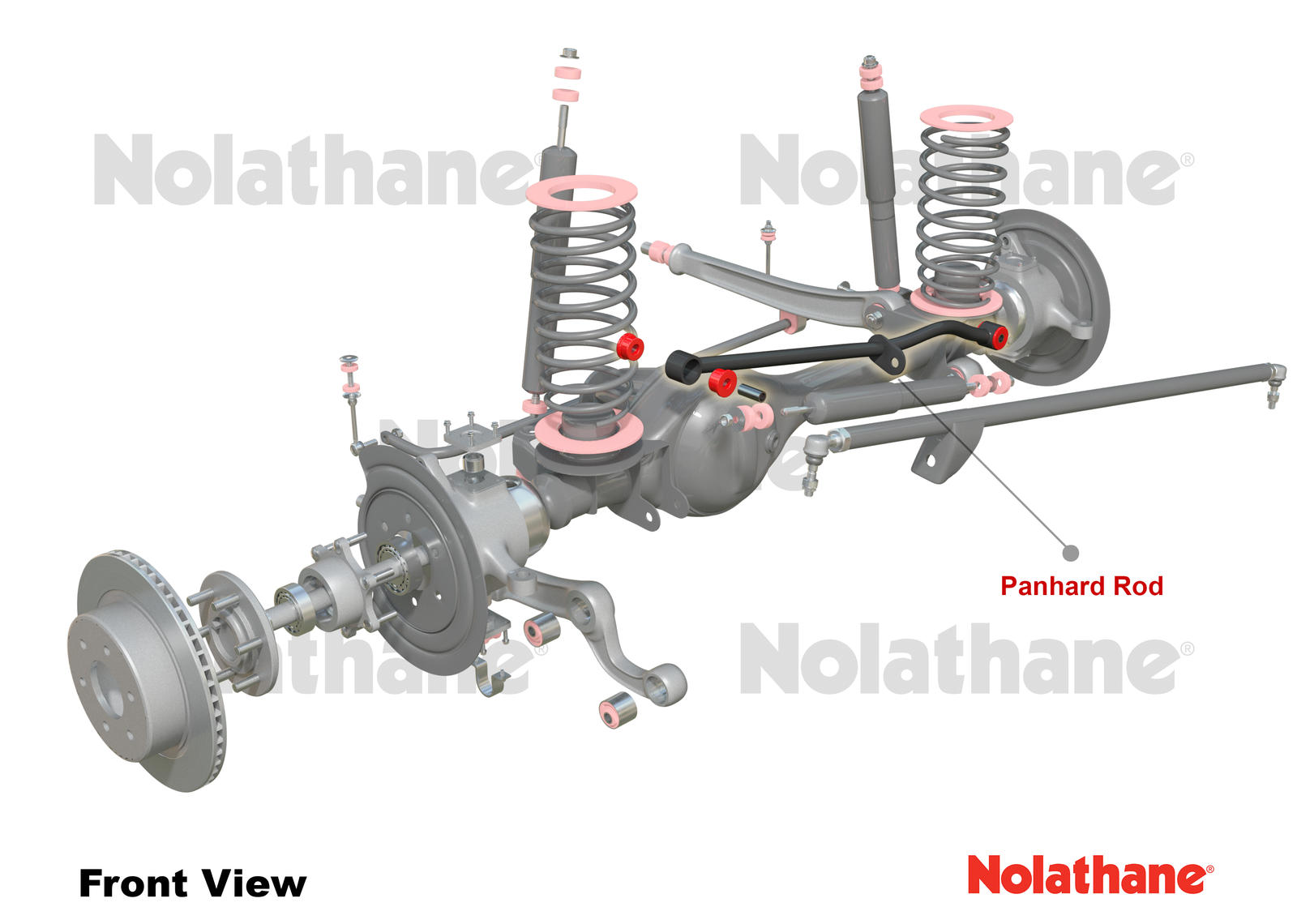 Front Adjustable Panhard Rod to Suit Toyota Land Cruiser 80 and 105 Series