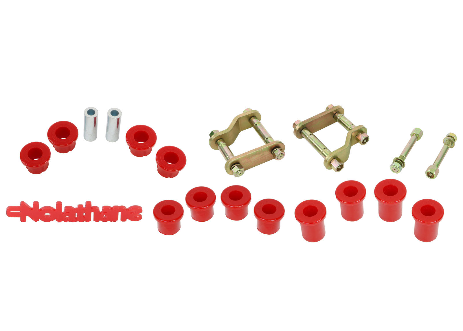 Rear Leaf Spring - Bushing and Greaseable Shackle/Pin Kit to Suit Nissan Navara D40 4wd