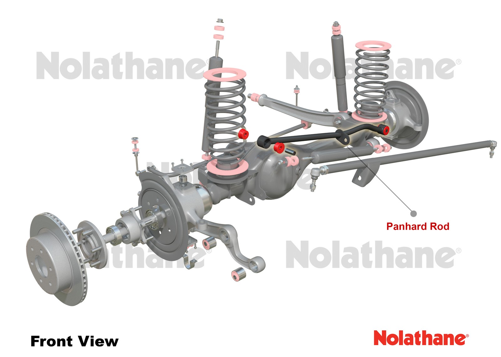 Front Adjustable Panhard Rod to Suit Nissan Patrol GU Wagon