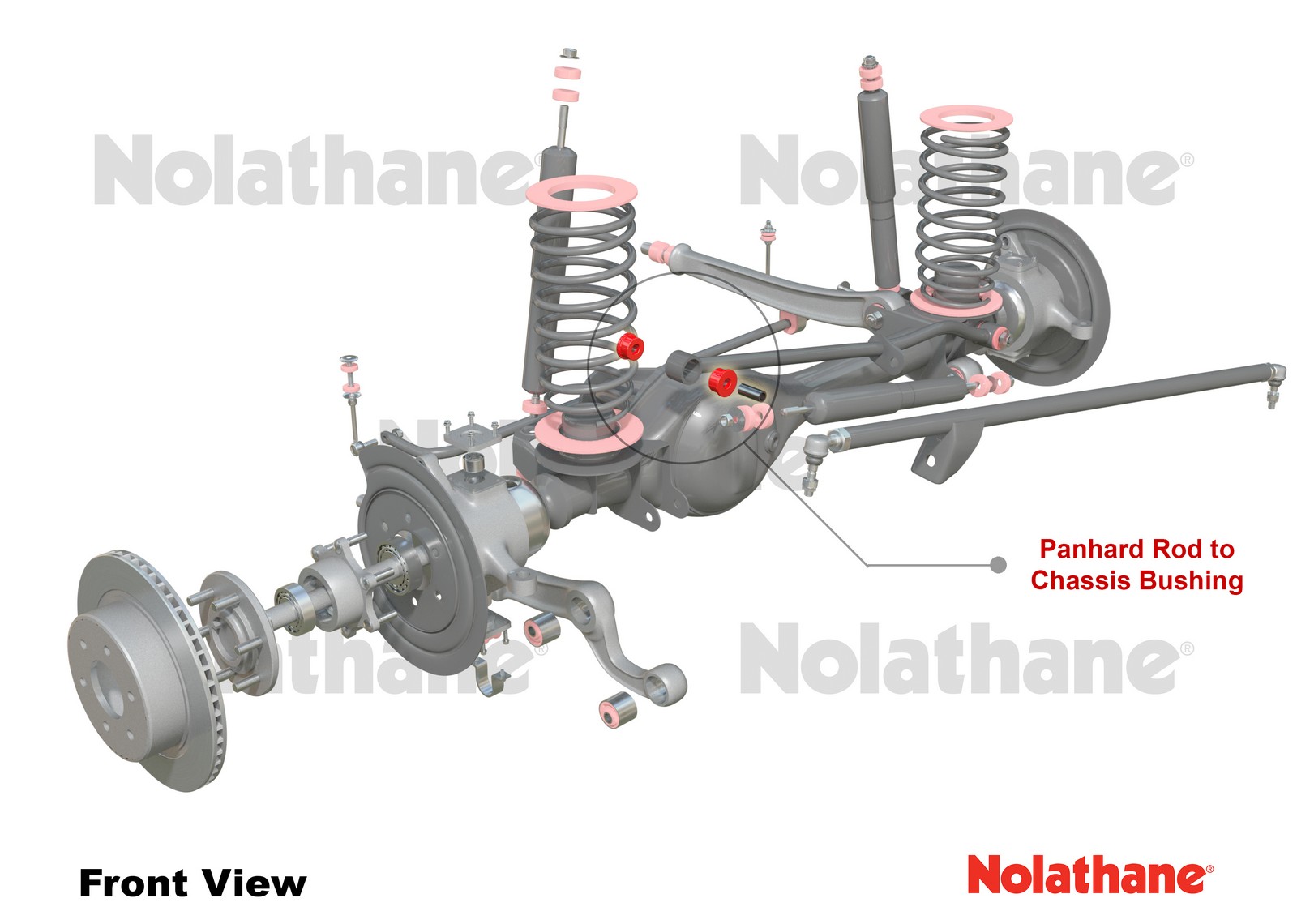 Panhard Rod - To Chassis Bearing Kit to Suit Nissan Patrol GU