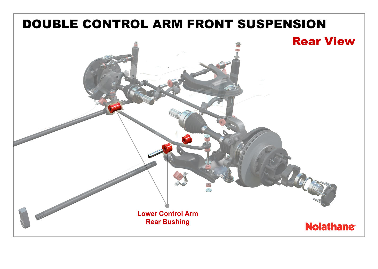 Front Lower Control Arm - Inner Rear Bushing Kit to Suit Holden Colorado, Rodeo and Isuzu D-Max, MU