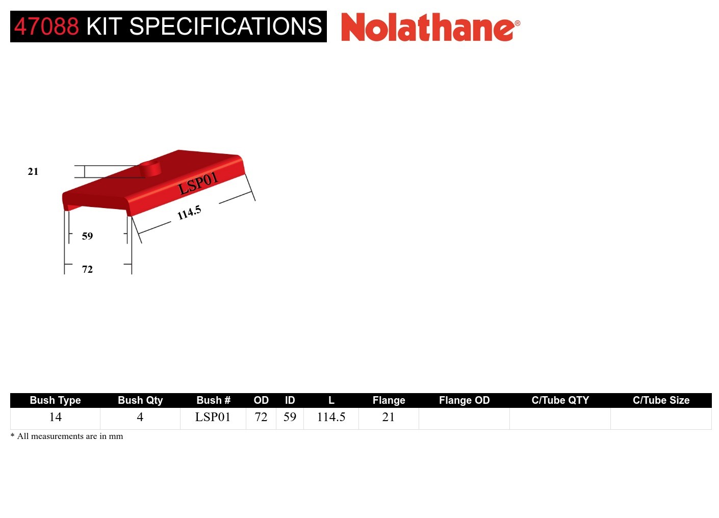 Rear Leaf Spring - To Saddle Insulator Bushing Kit to Suit Holden HK-WB