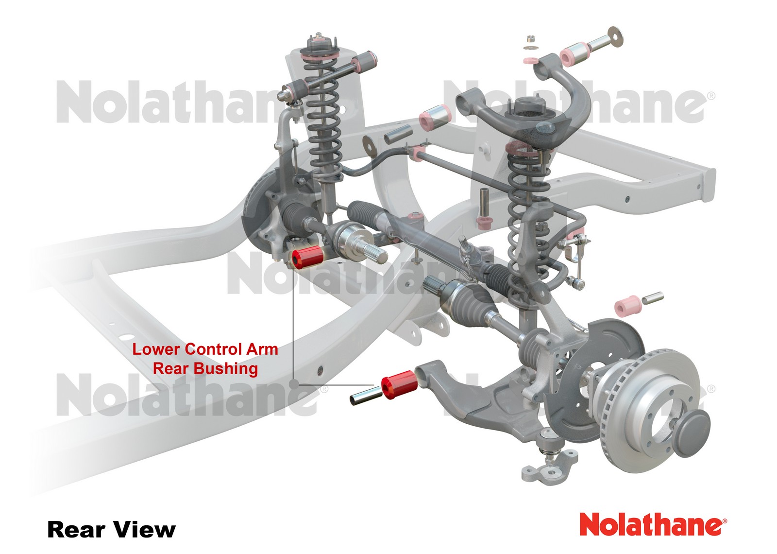 Front Lower Control Arm - Inner Rear Bushing Kit to Suit Mitsubishi Pajero NM-NX
