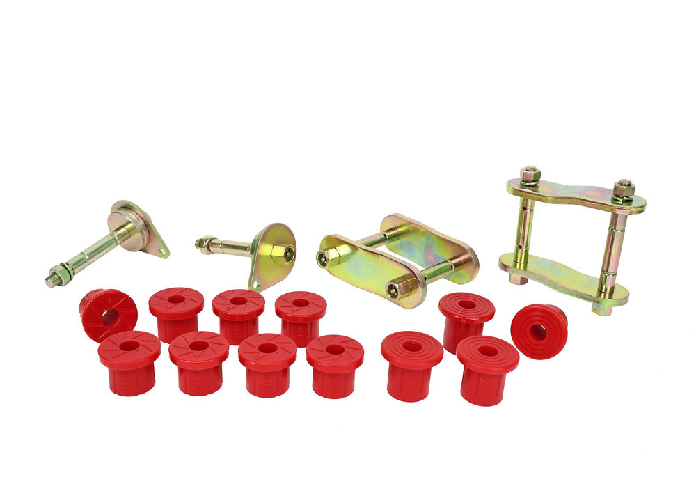 Rear Leaf Spring - Bushing and Greaseable Shackle/Pin Kit to Suit Toyota Land Cruiser 76, 78 and 79 Series