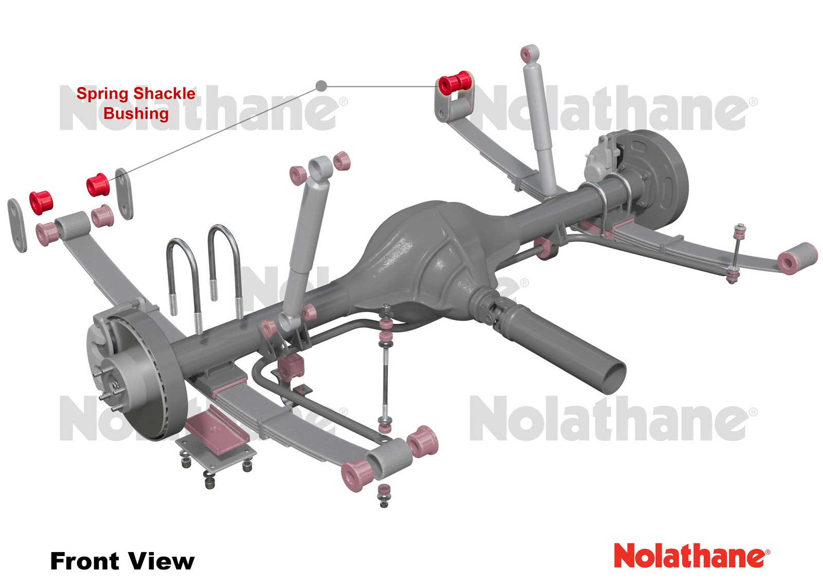 Leaf Spring - Shackle Bushing Kit to Suit Nissan Caball C340