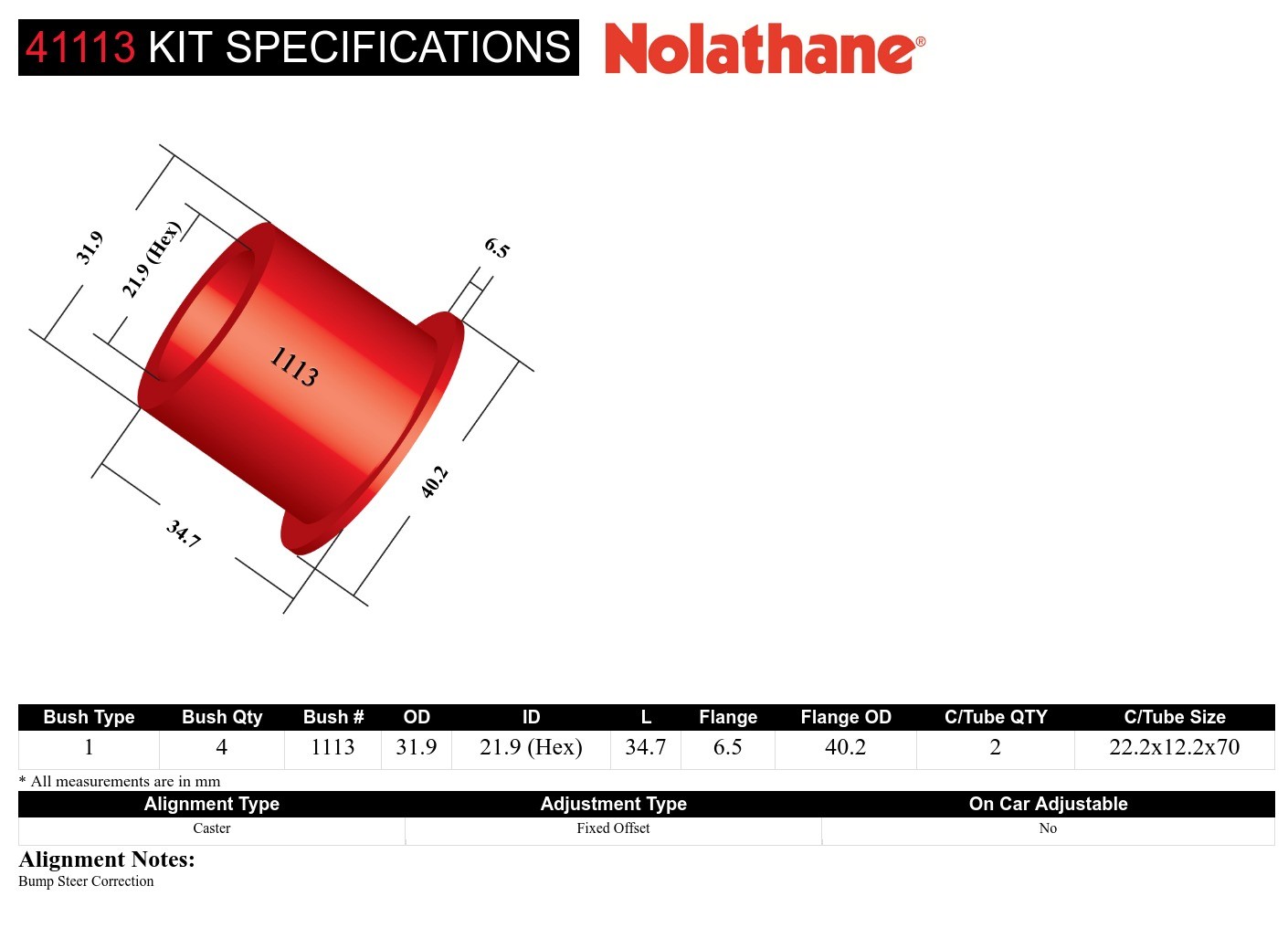 Front Bump Steer - Correction Kit to Suit Chrysler 300C and Dodge Challenger, Charger