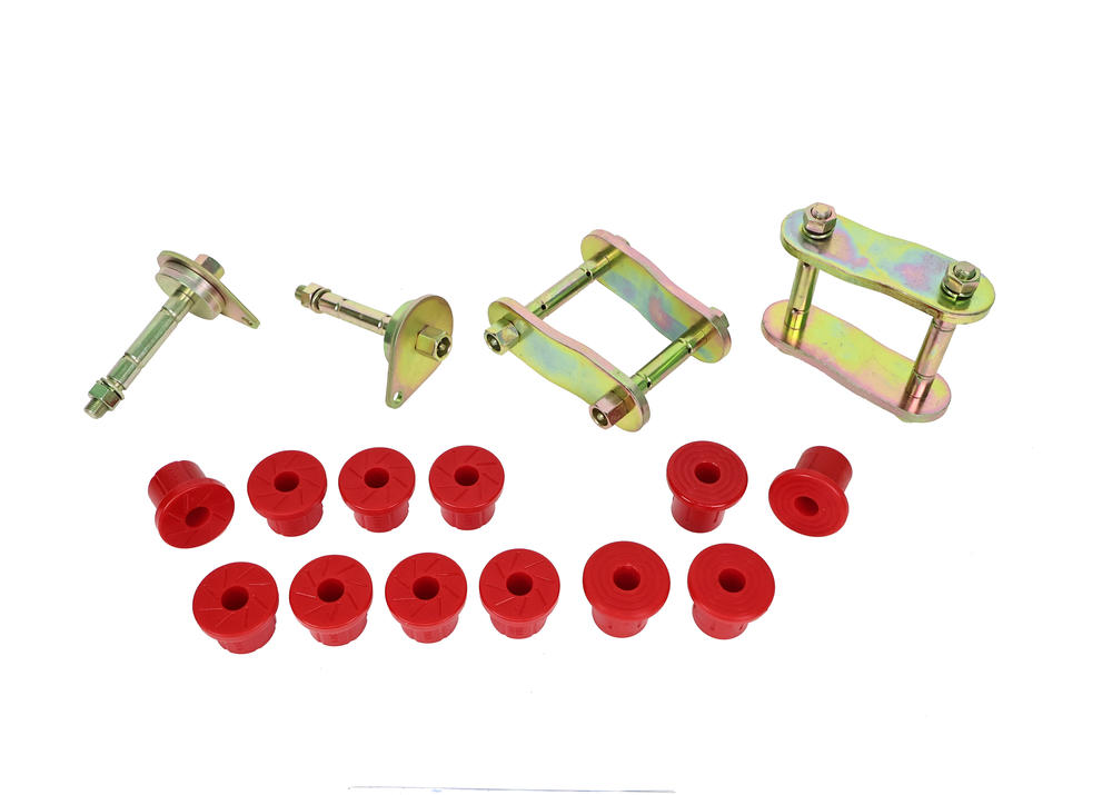 Rear Leaf Spring - Bushing and Greaseable Shackle/Pin Kit to Suit Toyota Land Cruiser 76, 78 and 79 Series