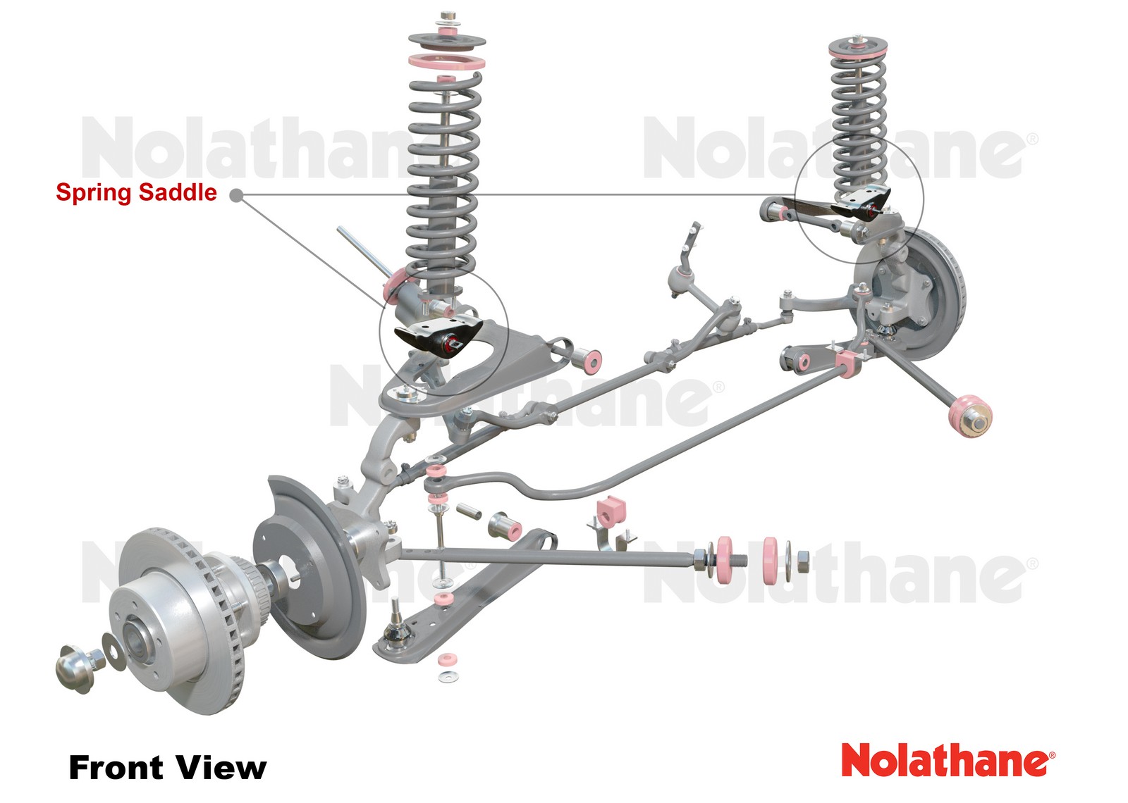 Front Spring Saddle - Kit to Suit Ford Falcon/Fairlane XK-XF and Mustang Classic