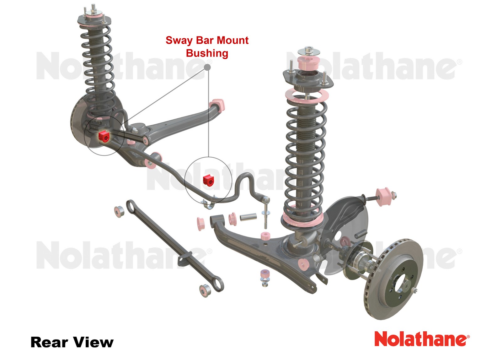 Rear Sway Bar Mount - Bushing Kit 20mm to Suit BMW 3 Series, M3, 5 Series, M5 and Z4, Z4M