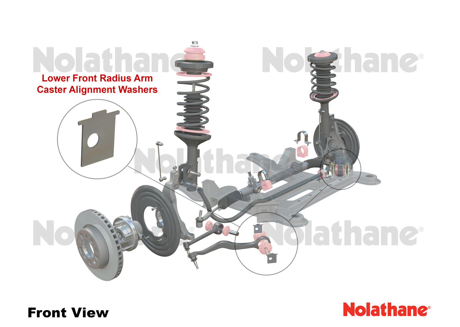 Front Radius Arm Lower - Washer Kit to Suit Holden Commodore VE, VF and HSV