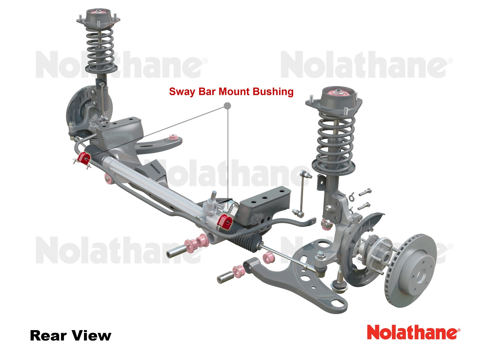 Front Sway Bar Mount - Bushing Kit 26mm to Suit Honda Civic VIII Gen FD2
