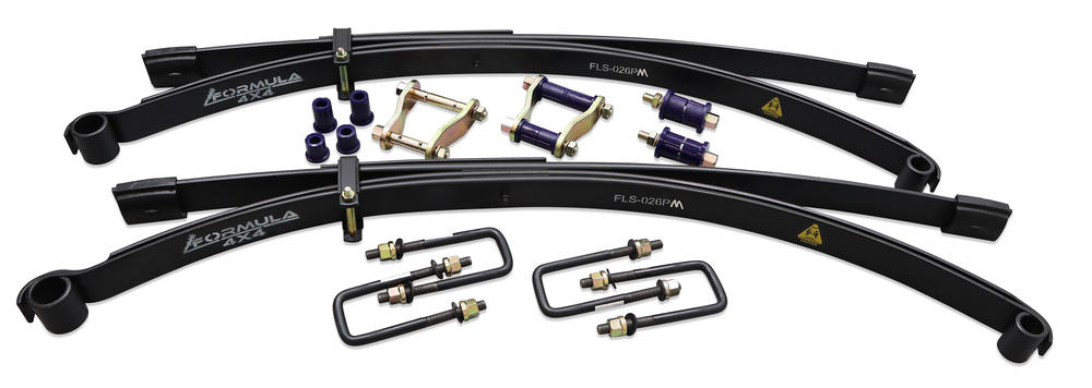 Formula 4x4 Rear Parabolic Leaf Spring Kit - approx. 50mm Lift at 200-400kg to suit Holden, Isuzu & LDV