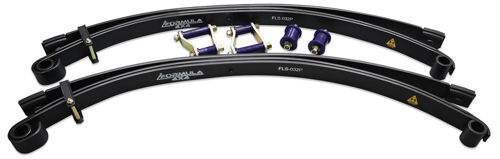 Formula 4x4 Parabolic Leaf Spring Kit - approx. 50mm Lift at 500-700kg Troopy & Dual Cab, 600-800kg Single Cab to suit Land Cruiser 78, 79 Series 1999-2007