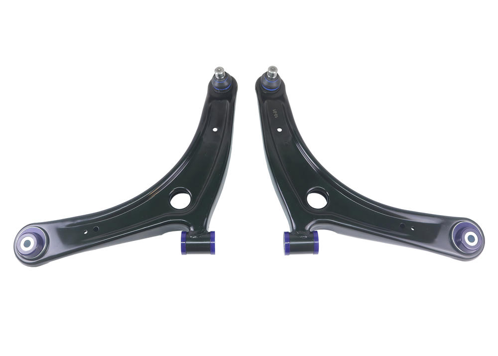 Front Lower Performance Control Arm Assembly Kit with extra caster including Ball Joints to suit Mitsubishi Lancer 07-17