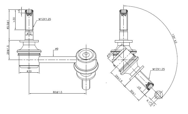 Front Left Sway Bar Link to suit Lexus GS, IS & IS C