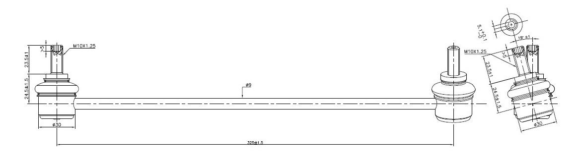 Front Left Sway Bar Link to suit Honda Civic FG, FB