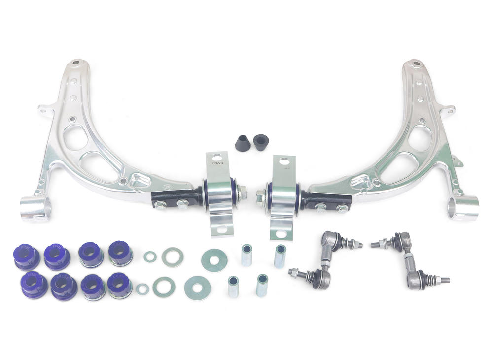 Front Lower Alloy Control Arm Kit with Anti Lift Bushes excluding Ball Joints to suit Subaru Impreza 1992-2007