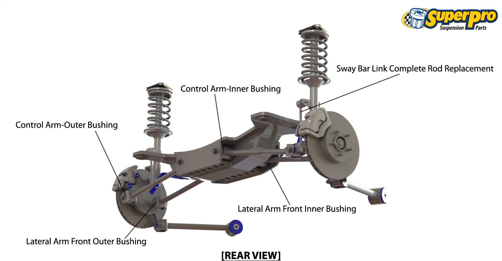 Rear suspension diagram for SEAT IBIZA 2008-2015 | IBIZA 6J, 6P 