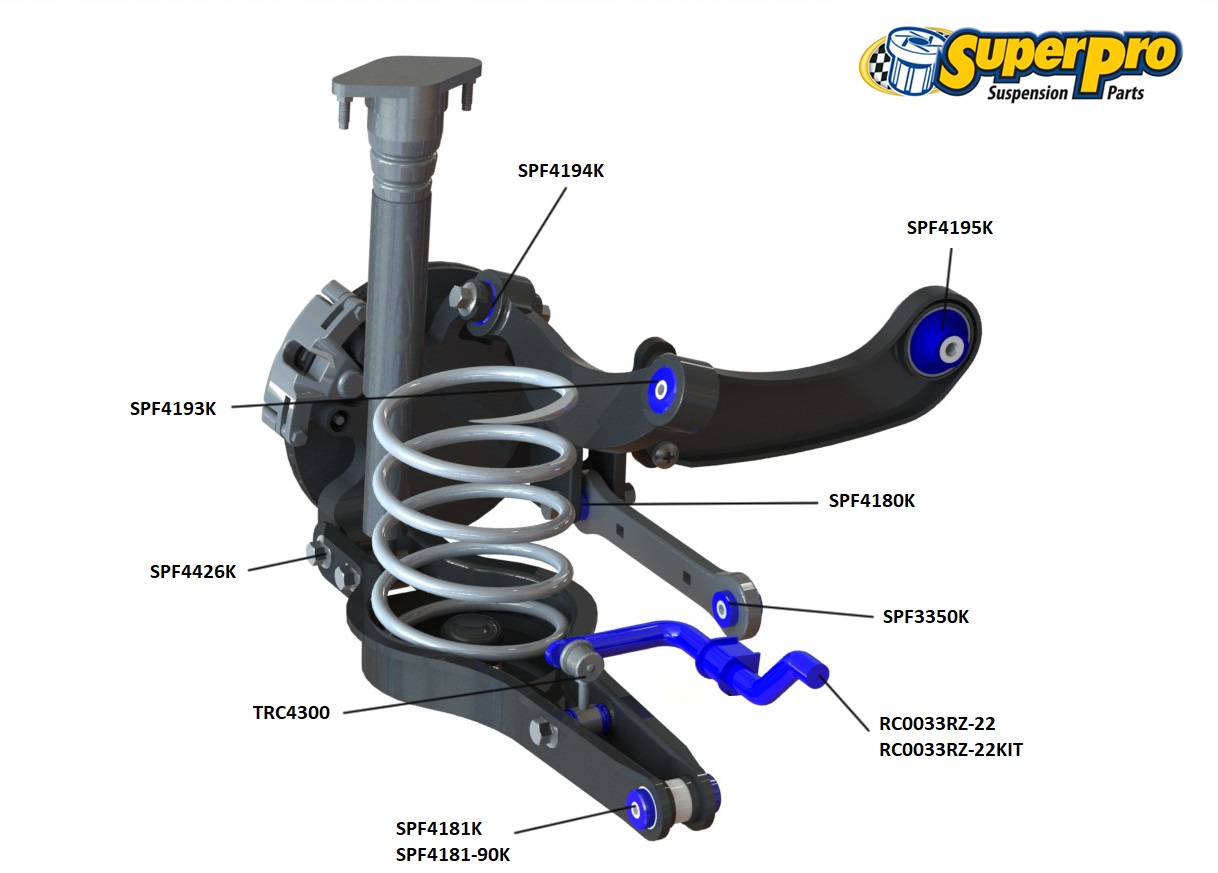Rear suspension diagram for VW T-ROC 2017-on - A11 