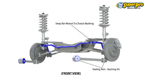 Rear suspension diagram for TOYOTA COROLLA 2000-2009 - E120, E130 