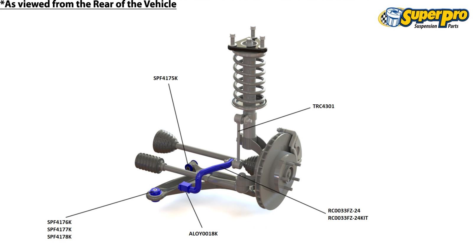 Front suspension diagram for VW GOLF 2012-2020 - Mk7 Typ 5G, BA, BV 4motion 