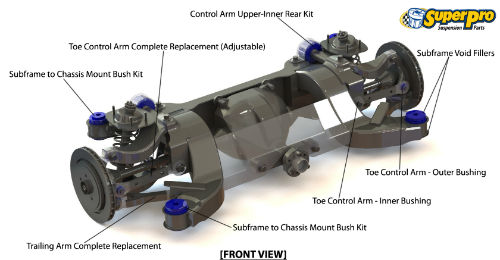 Rear suspension diagram for HOLDEN CAPRICE 2013-on - WN 