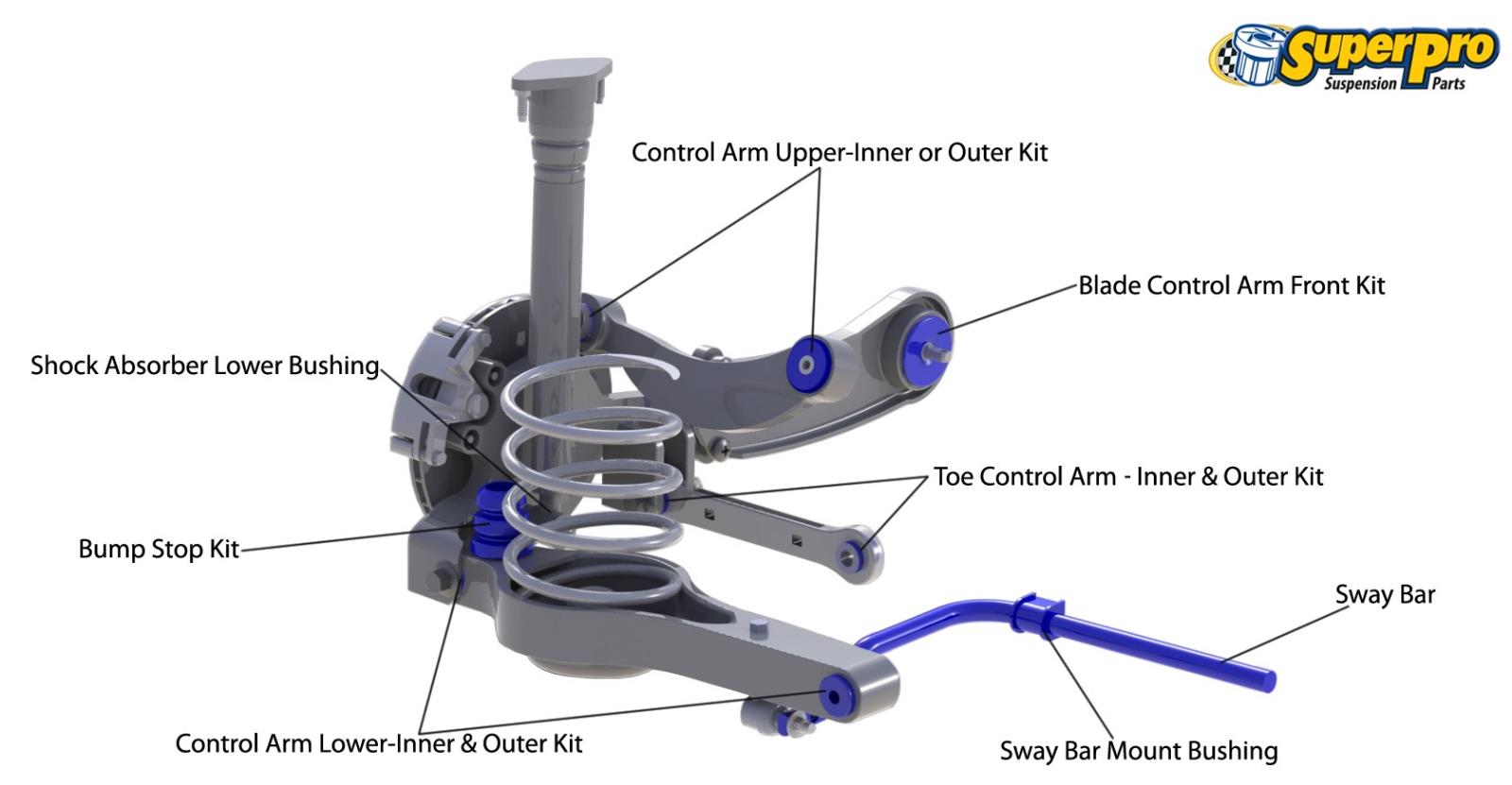 Rear suspension diagram for   2016-on - PD 