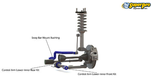 Front suspension diagram for SUBARU LEONE 1984-1994 | LEONE 3RD GEN 