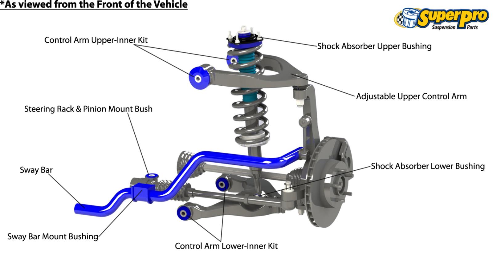 Front suspension diagram for MITSUBISHI TRITON 2006-2015 | TRITON ML, MN 2WD 