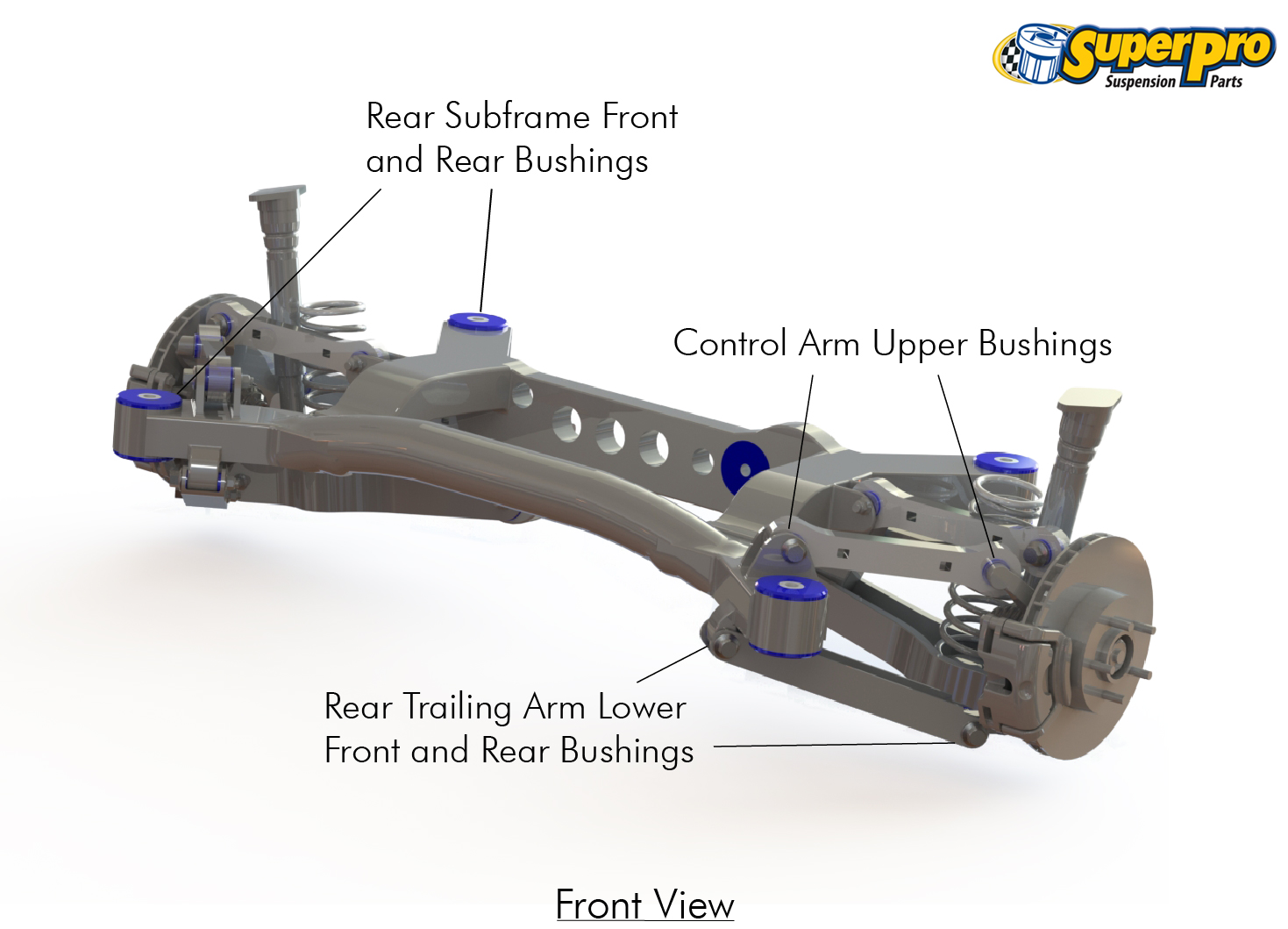 Rear suspension diagram for AUDI A4 2004-2009 | A4 8E, 8H B7 FWD 