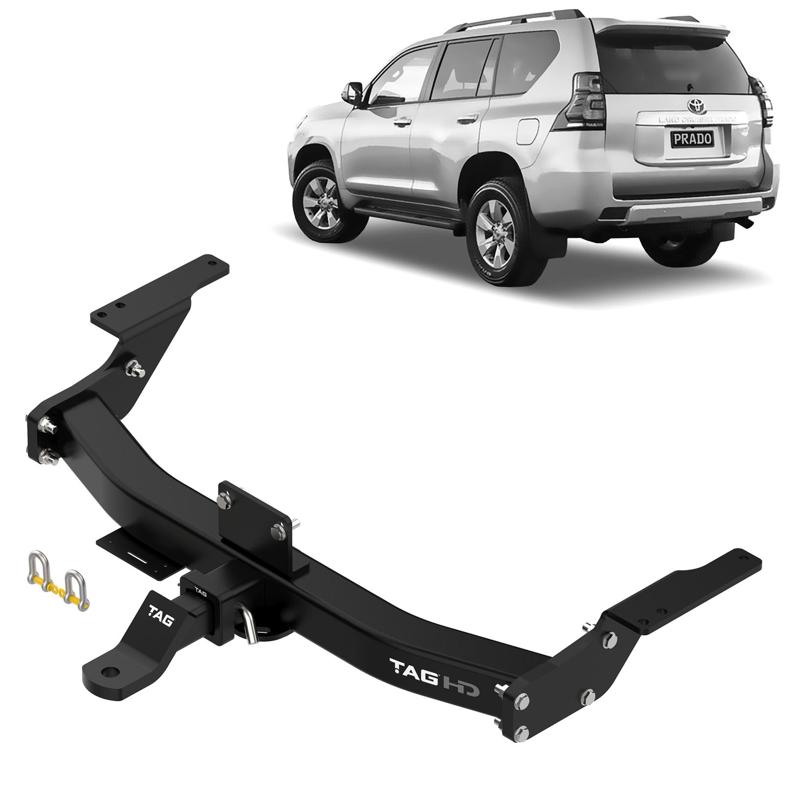 TAG Heavy Duty Towbar to suit Toyota Prado 150 Series (Spare Wheel ...